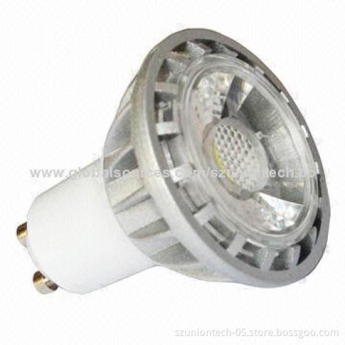 5W LED Spotlight Bulb, GU10 Base, 1 Piece COB LED Chip, 480lm, 38° Beam Angle, 110 to 260V